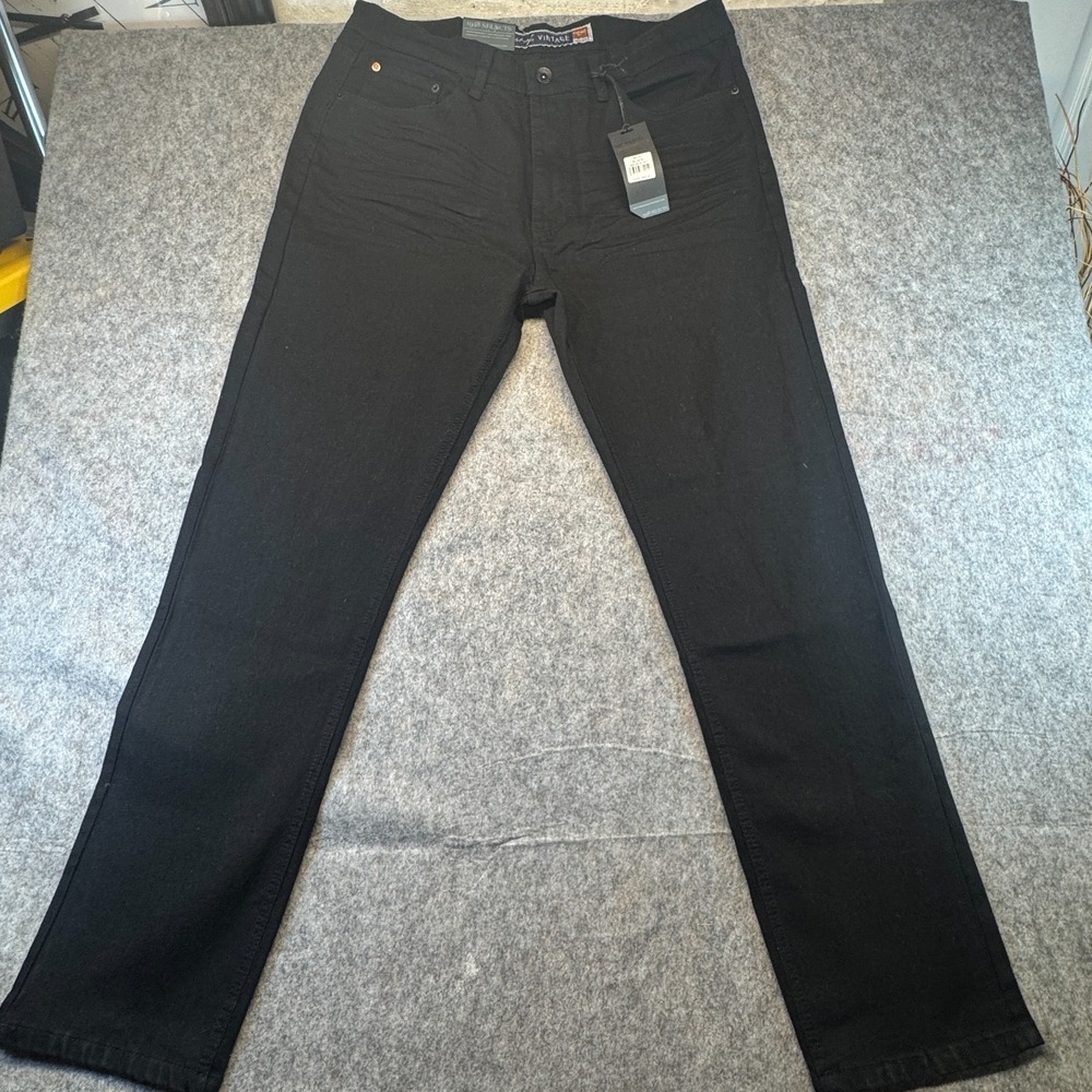 Weatherproof Vintage 1948 Selects Black 36x32 Mens Vortex Straight Fit Jeans